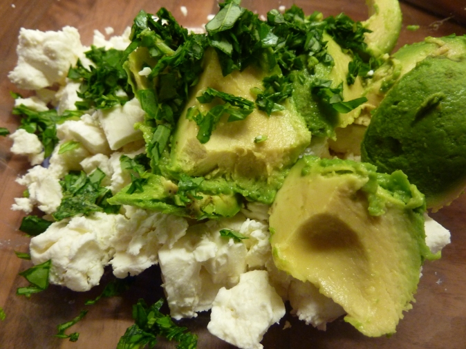 Avocado cheese in the mix
