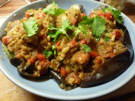 Imam Bayeldi (Turkish Stuffed Subergines)