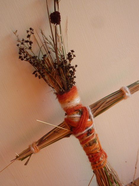 Jane's been making dollies out of wheat again. This is Trevor.