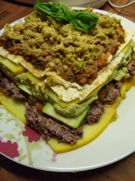 Raw Vegan Lasage with Avocado and Lemon Ricotta