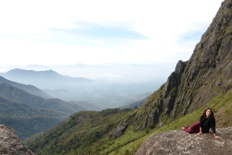 Jane on 'The Rock' - Karuna Farm, Western Ghats, Tamil Nadu