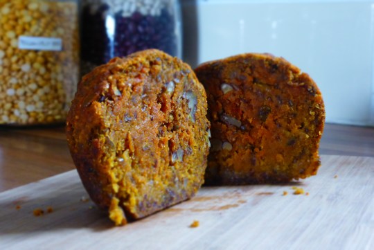 The psychedelic interior (dampened slightly by baking)