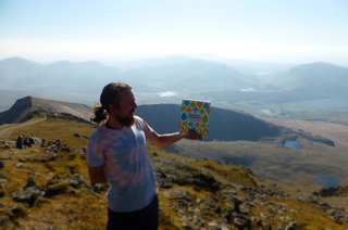The first vegan cookbook ever to climb Mount Snowdon - clever thing!