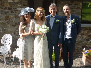 The Watson family, all smart and ready for the wedding ceremony