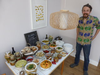 With the antipasti table