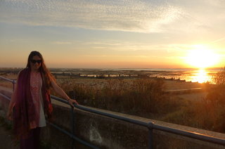 Jane at sunset near The Old Neptune Pub, Whistable