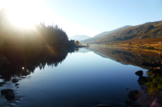 The lake beside Plas-y-Brenin, looking down towards Snowdon