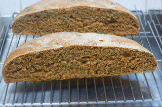 Lovely light spelt loaf with a good thick crust