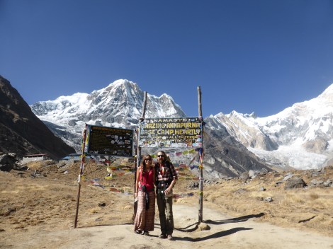 We made it up some mountains. Dal Bhat Power 24 hours!! (as they say here)